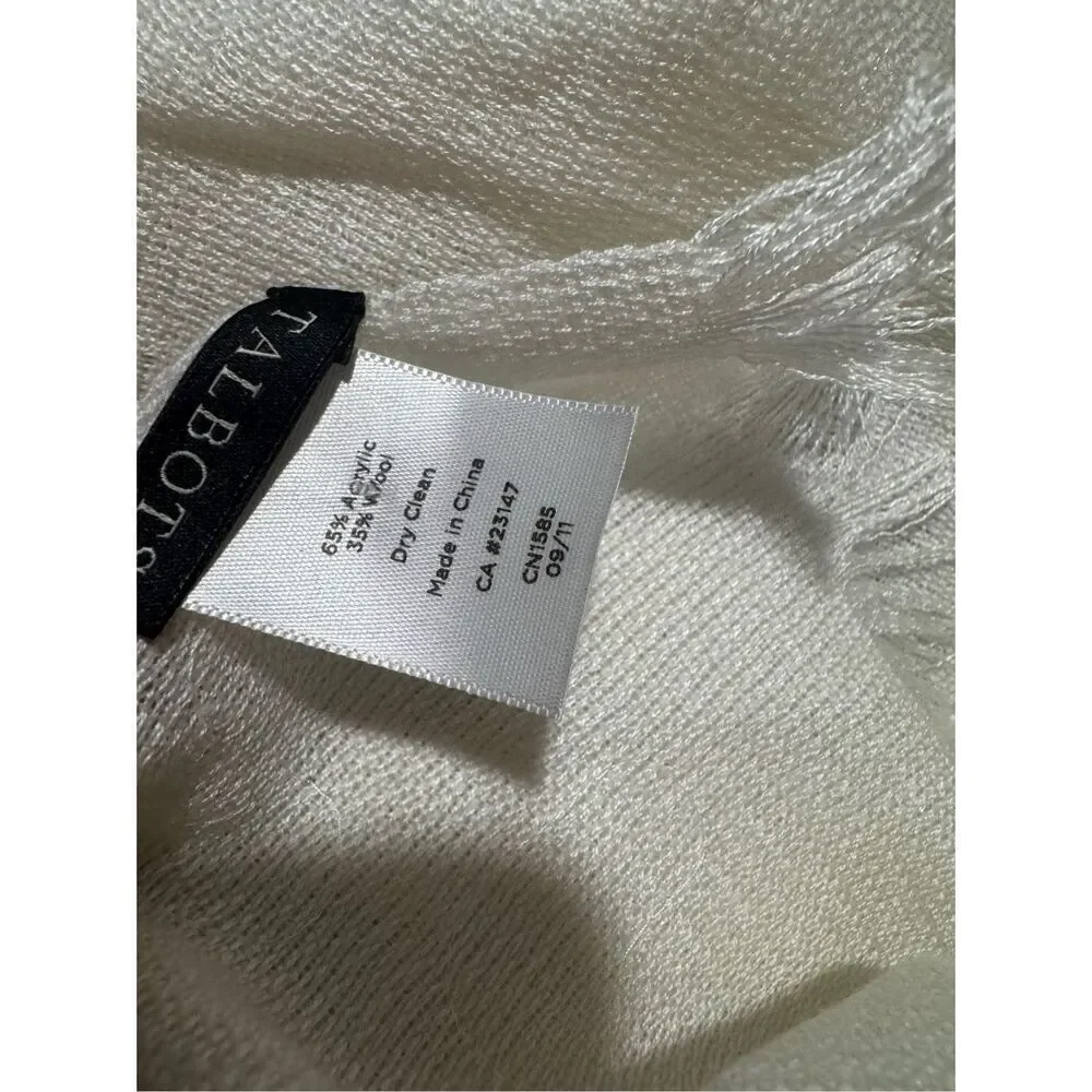 Talbots wrap scarf shimmer wool blend